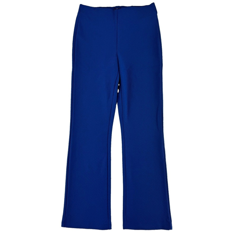 Legacy Textured Knit Pull On Flare Pants Leggings Size Small Indigo Blue